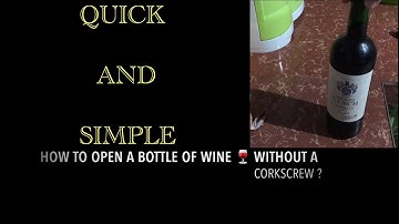 How to open a bottle of wine without a corkscrew | Life Hack | Simple tricks