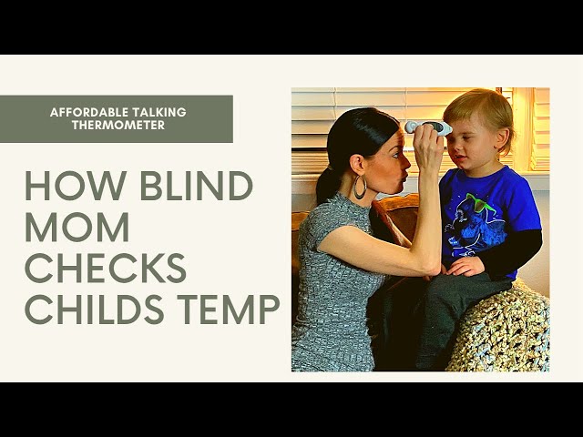 How BLIND MOM Checks Childs Temp, Medline Talking Infrared Thermometer