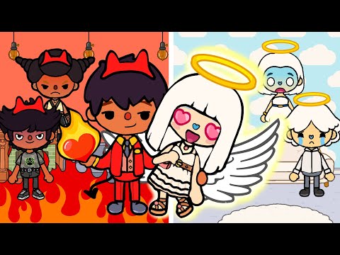 Ангел 😇 vs Демон 😈: Наша История Любви 💖| Toca Boca
