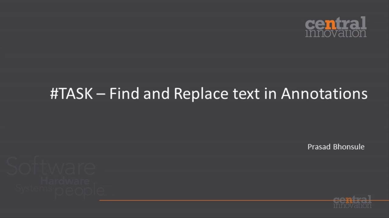 #TASK - Find and replace text - YouTube