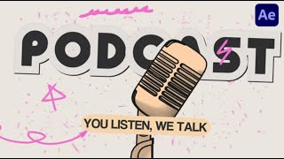 Bold Outline Podcast Opener After Effects Template