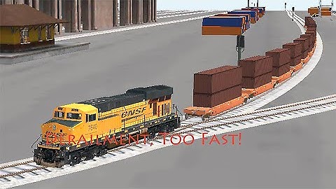 Train Sim - Port of Call Using BNSF GE ES44DC (Evolution Series) Got Derailment