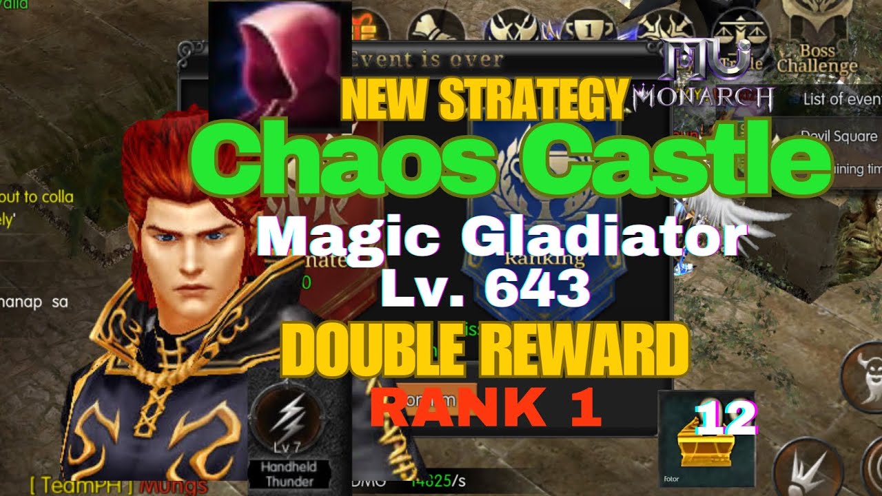 MU MONARCH- Double Reward - Chaos Castle - Rank 1 - New Strategy - Magic Gladiator 