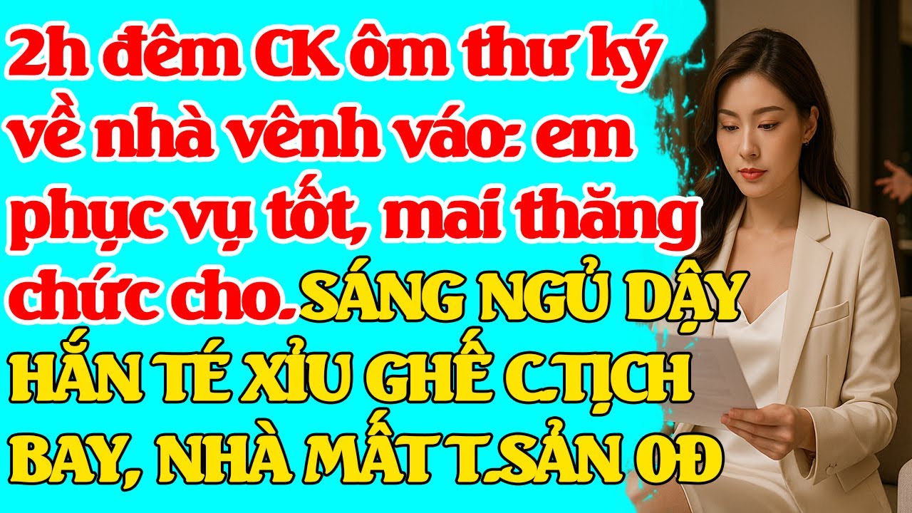 2h đêm chồng ôm thư ký về nhà vênh váo: em phục vụ tốt,mai anh thăng chức cho. SÁNG H.SAU HẮN TÉ XỈU