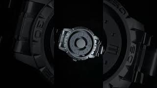 Eutour Mens Magnetic Quartz Watch Black Dial Fashion Sport