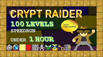 【彩色玻璃燈】-Crypt Raider- 100 levels- Speedrun- 2025 challenge-【New Personal Best】