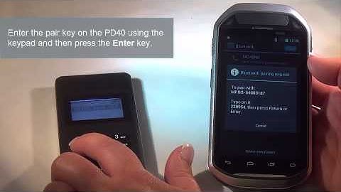 Pairing the PD40 Payment Module to the MC40 via Bluetooth