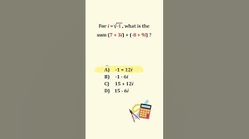 Can You Solve This Complex Number Sum? 🤔 (7 + 3i) + (-8 + 9i)