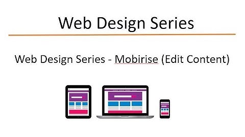 6. Web Design Series - Mobirise (Edit Content)