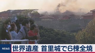 世界遺産 首里城で６棟全焼