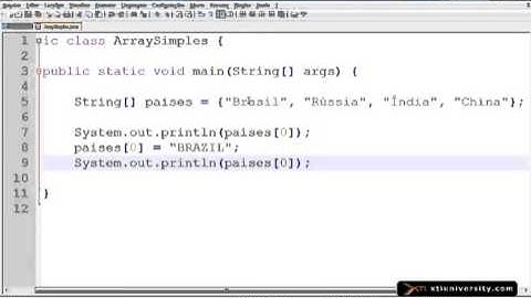 Universidade XTI   JAVA   020   Array