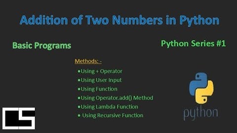 Addition of Two Numbers |Python |@CodingwithShameera1