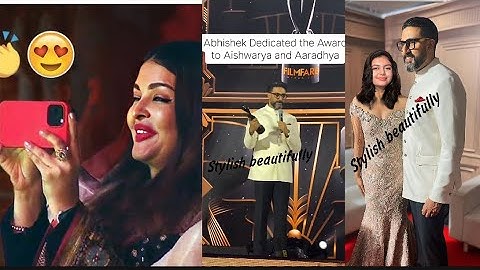 Aishwarya Rai Aaradhya Bachchan emotional, Abhishek Bachchan dedicated Filmfare award to her