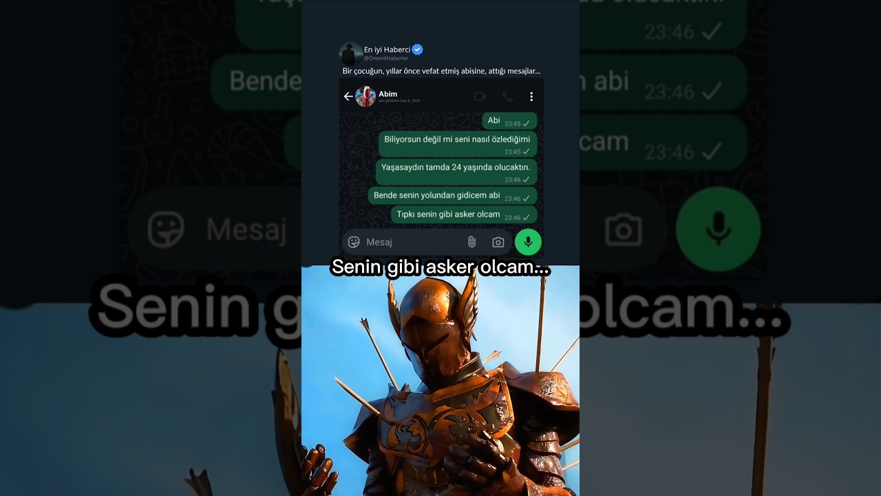 Vefat etmiş abisine attığı mesajlar 🥹