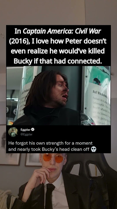 In Captain America: Civil War (2016), I love how Peter doesn't even realize he would've killed Bucky
