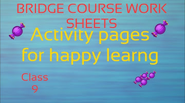 Class 9 Mathematics Bridge course activity page 6