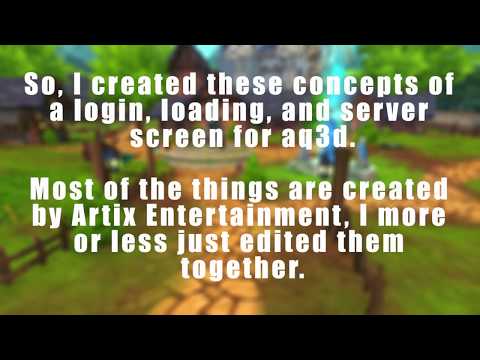 AQ3D | Login, Loading Screen And Server List Concept