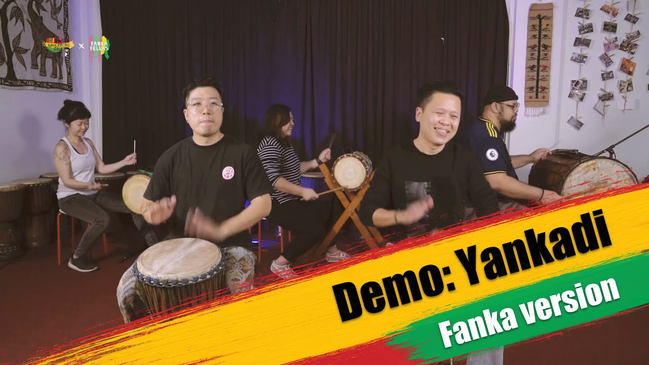 Rhythm Yankadi Fanka version (Individual djembe dunun demo and