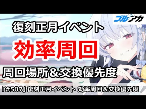 【ブルアカ】復刻正月美食イベント 効率周回＆交換優先度解説【ブルーアーカイブ】