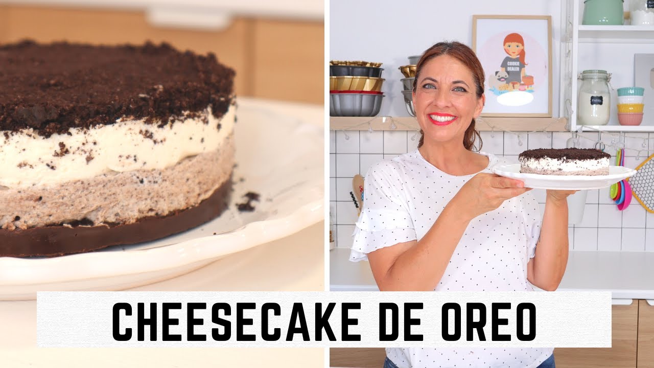Cheesecake de Oreo com base de chocolate