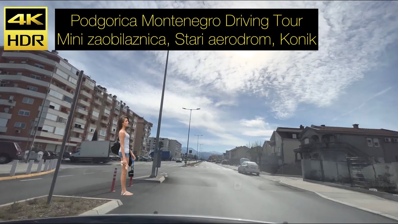 PODGORICA Montenegro Crna Gora Driving Tour March 2023 - Mini zaobilaznica, Stari aerodrom, Konik
