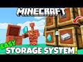 Minecraft: EASY Copper Golem SORTING SYSTEM Tutorial! (5 Designs) Minecraft Bedrock &amp; Java!