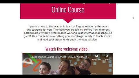 DL5743 Module 4 Assignment-Online Course Walk Through Video