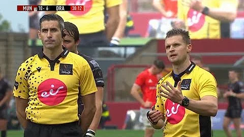 Referee and TMO work together for 2 yellow card de...