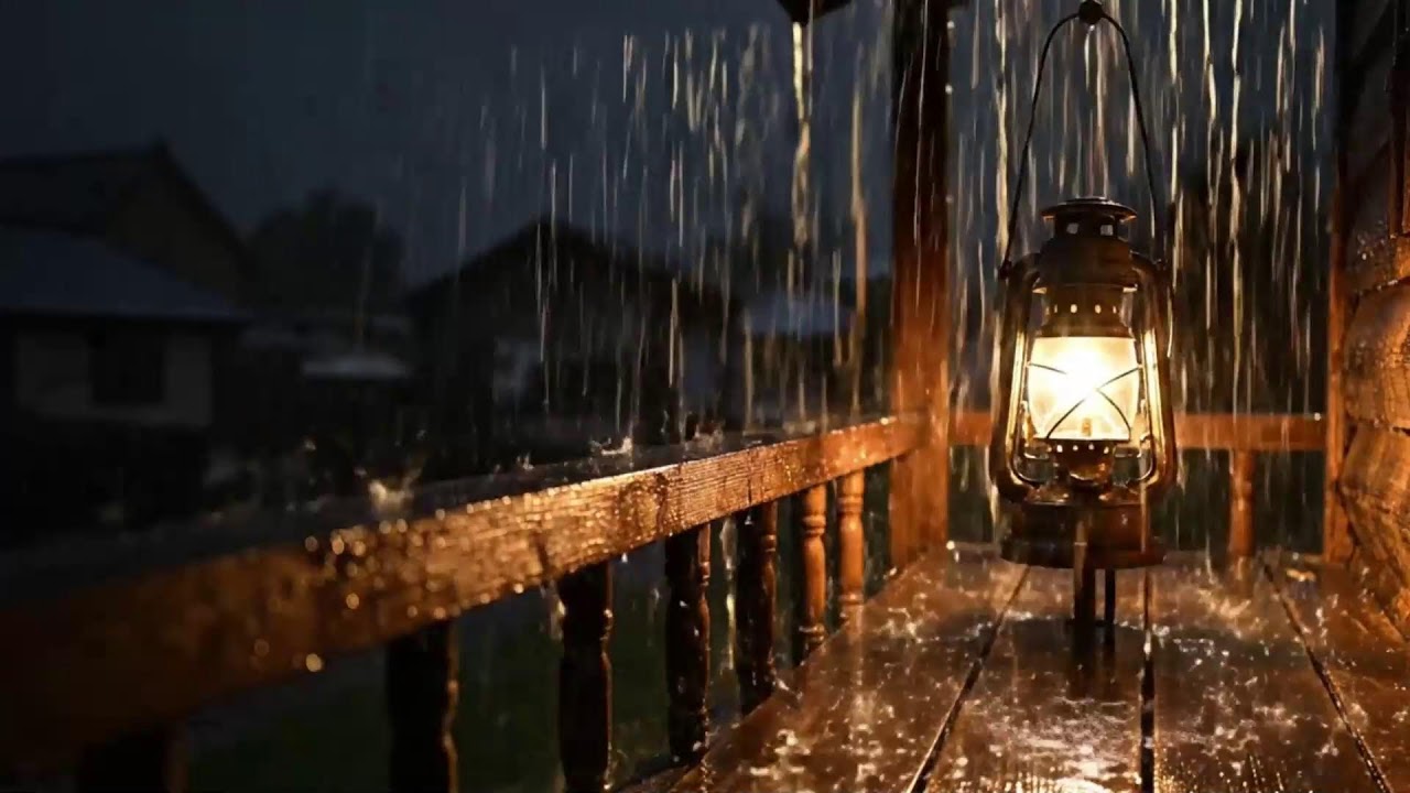 ASMR Rain White Noise Black Screen 12 Hours