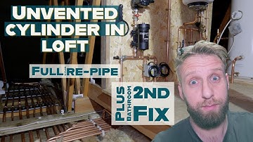 Unvented hot water cylinder Installed in loft. Another plumbing mess to fix!