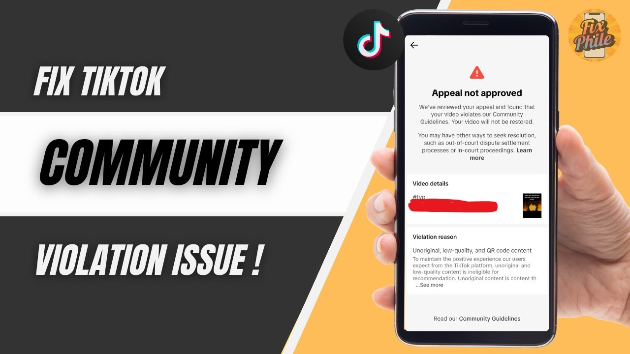 How to Fix TikTok Video Removed for Community Guidelines