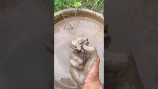 Cleaning a mini blue 5T ASMR Sastisfying mud