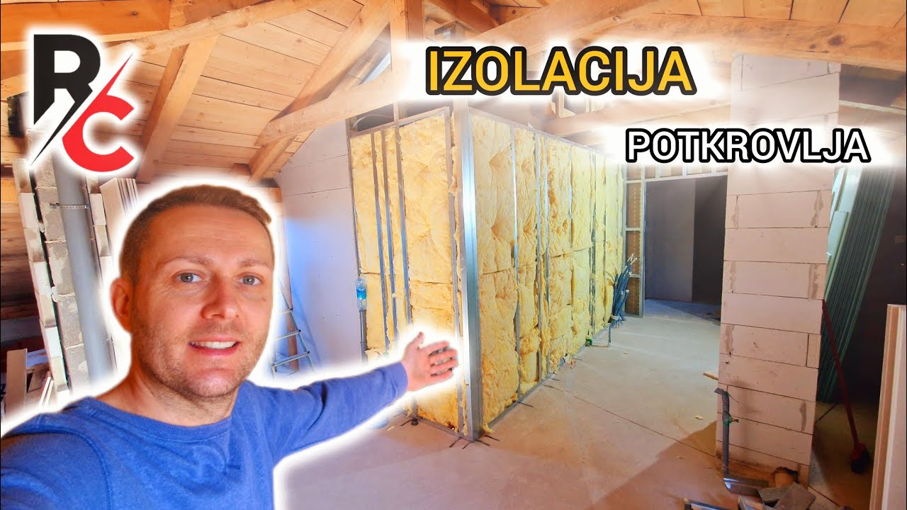 Postavljanje izolacije i zatvaranje zidova u potkrovlju