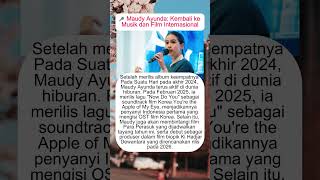 🎤 Maudy Ayunda Kembali ke Musik dan FILM #maudyayunda #beritaterkini #trending