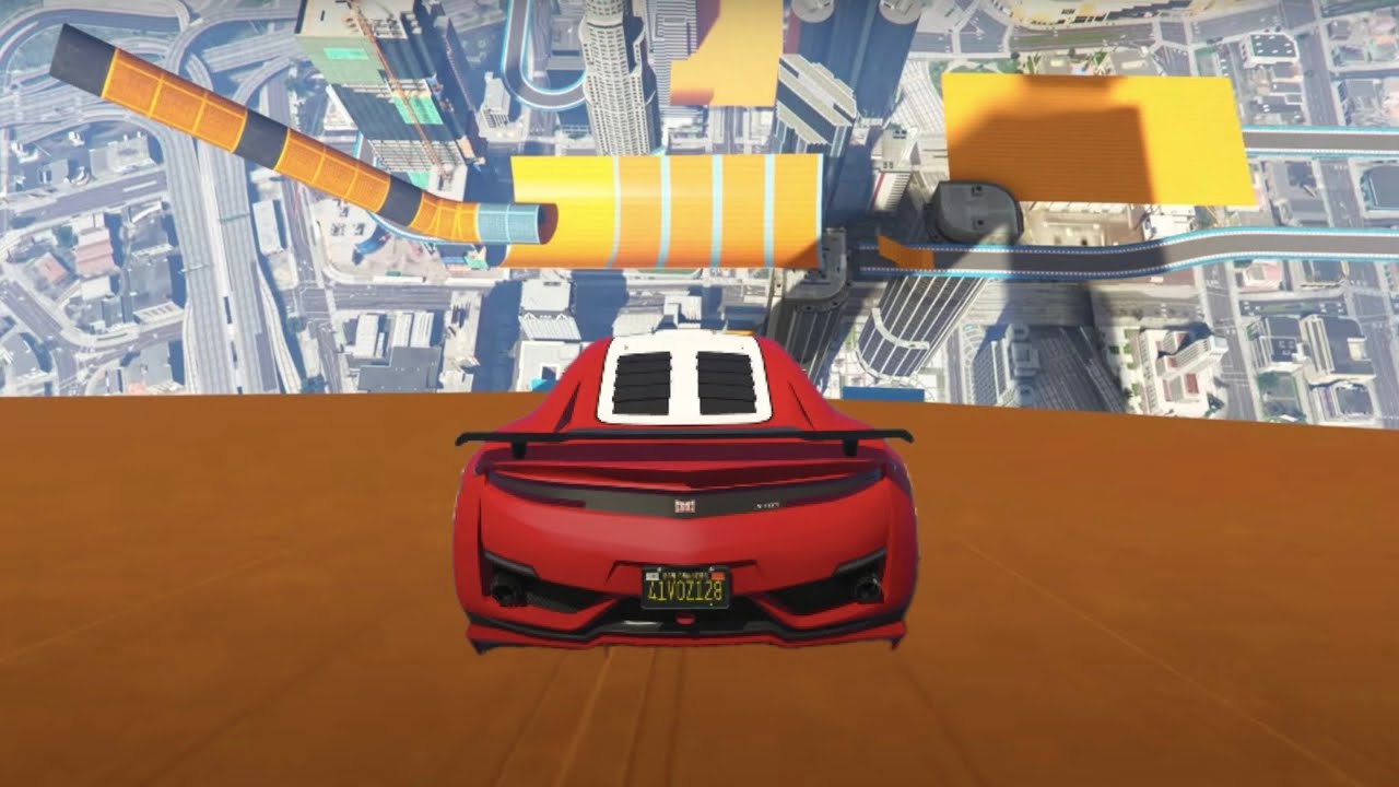 BIG Ramp Stunt Race - BeamNG Animations - YouTube