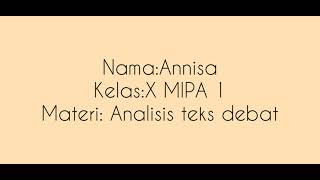 Pembahasan Analisis teks debat