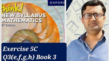 Exercise 5C (Equation of a Straight line) Question 3(e,f,g,h) Think New Syllabus Mathematics Book 3