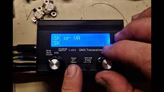 QMX  first QSO minutes after completing build