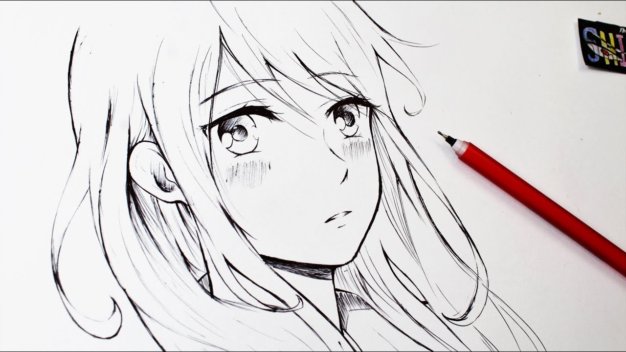 Pen Anime Sketching Art 71 StepbyStep Tutorial  PeakD