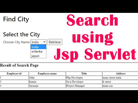 Search records using Jsp Servlet mysql