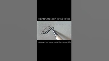 How to write Mia in cursive writing @cursive penmanship