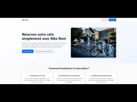 BikeRent – Application de réservation de vélos (Fullstack Java)