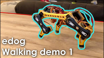 edog  - 3D printed Quadruped Robot - Walking demo v1
