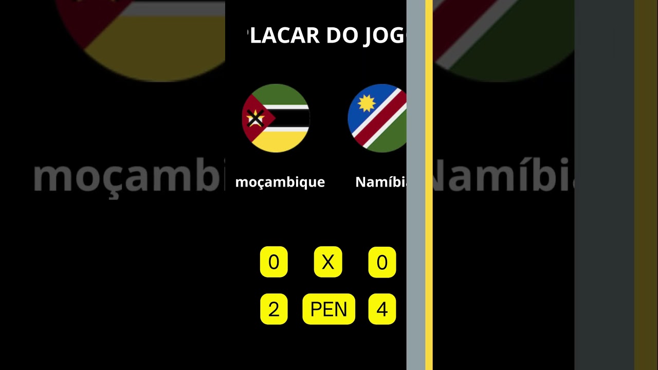 PLACAR JOGO / MOÇAMBIQUE X NAMÍBIA
