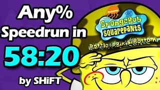 (World Record) SpongeBob SquarePants: Battle for Bikini Bottom Any% Speedrun in 58:20