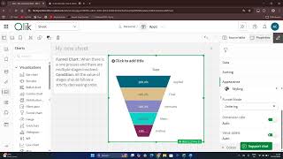 55. Funnel Chart in Qlik Sense | Qlik Sense Bangla Tutorial