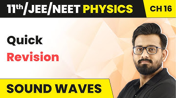 Sound Waves - Quick Revision | Class 11 Physics Chapter 16 HC Verma JEE/NEET 2024-25