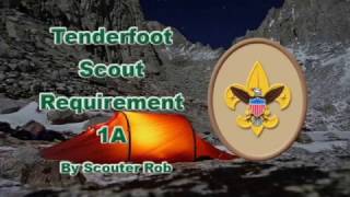 BSA TENDERFOOT RANK REQUIREMENT 1A