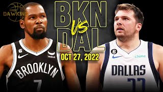 Brooklyn Nets vs Dallas Mavericks Full Game Highlights | October 27, 2022 | FreeDawkins