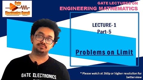 Problems on Limit | Lecture 01 (Part 5) | Engineering Mathematics | GATE